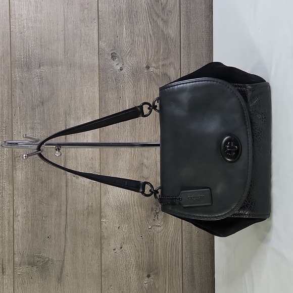 Coach Handbags - Coach Faye Black Leather Satchel Handbag F22348